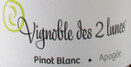 Vignoble des 2 lunes - Pinot Apogée - Blanc - 2019