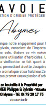 Philippe et Sylvain Ravier - L'Abymes Naturel - Blanc - 2019