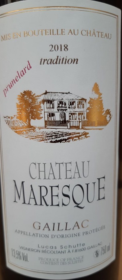 Château Maresque, Château Maresque Prunelard