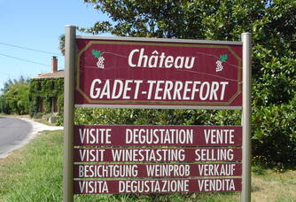 L'arrivée au château Gadet-Terrefort
