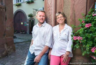 Nathalie et Christophe Freyburger, vigneron à Ammerschwihr en Alsace